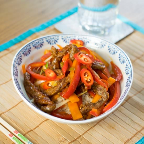 Crispy Chilli Beef - Recipe photo by JoJoNookAndCranny