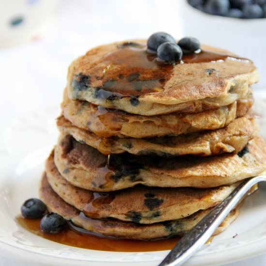 Blueberry pancakes - Recipe photo by emmaslittlekitchen
