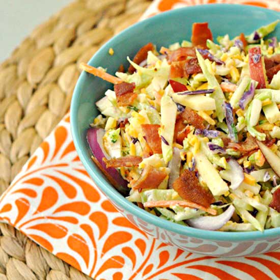 Bacon, Apple & Cheddar Broccoli Slaw - Recipe photo by maeghan21