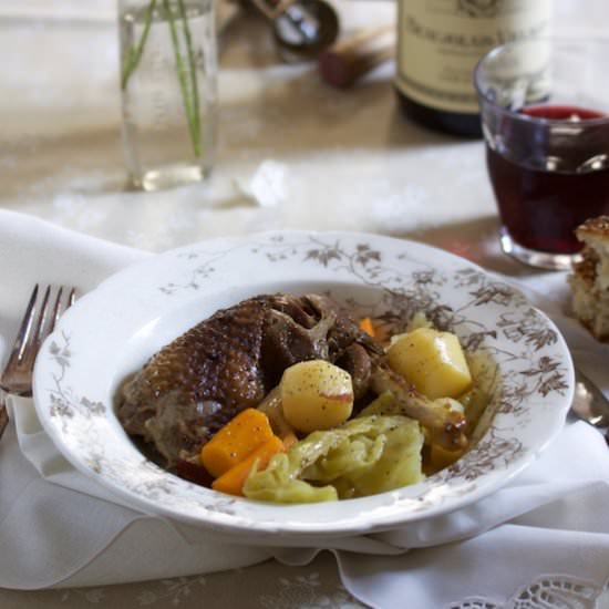 Guinea Hen with Cabbage - Recipe photo by gourmandistan