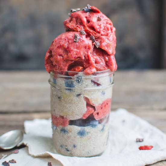 Berry Apricot Chia Banana Ice Cream - Recipe photo by ediblyeducated