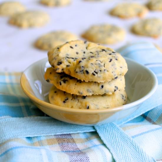 Black Sesame Butter Cookies - Recipe photo by yangjanice