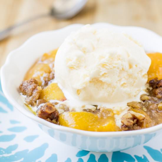 Fresh Peach Crisp - Recipe photo by culinaryhill