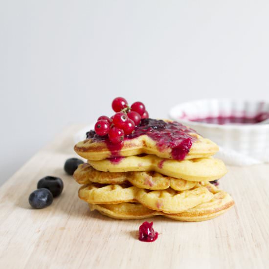Gluten Free Lemon Waffles - Recipe photo by The Chick Who Eats