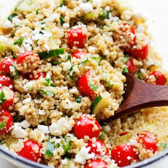 Tomato + Cucumber Quinoa Salad - Recipe photo by littlespicejar
