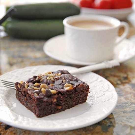 Chocolate Zucchini Walnut Cake - Recipe photo by Gourmet Girl Cooks