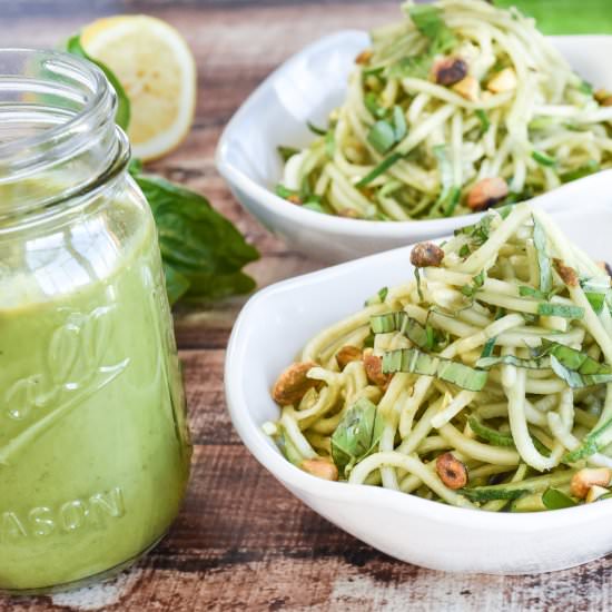 Nut Free Vegan Pesto - Recipe photo by gardenfreshfoodie