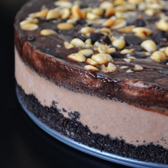 Chocolate Peanut butter No-Bake Pie - Recipe photo by Blog To Taste