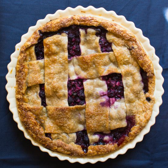 Black-and-Blueberry Pie - Recipe photo by hungryscribbler