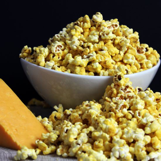 Cheddar Cheese Popcorn - Recipe photo by dinnerthendessert