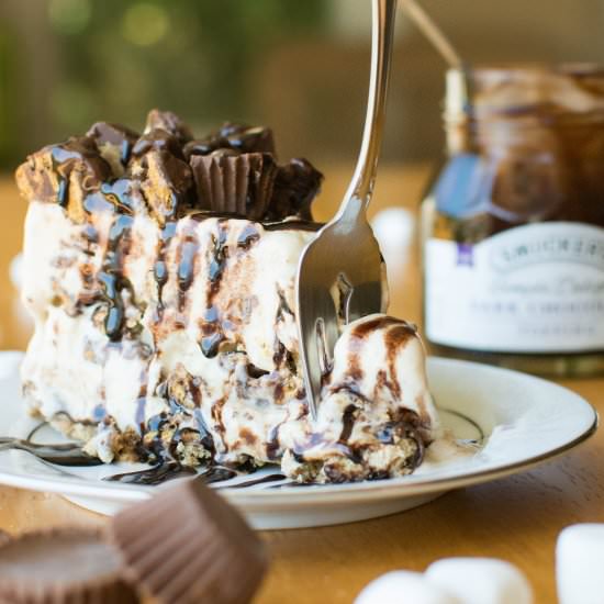 Peanut Butter Smores Ice Cream Cake - Recipe photo by A baJillian Recipes