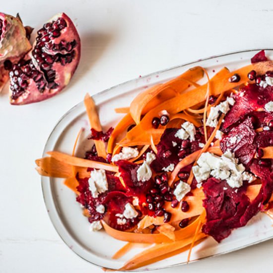 Carrot, beetroot, pomegranate salad - Recipe photo by HelloFreshUK