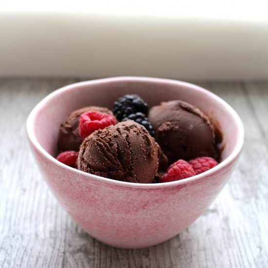Dark Chocolate Sorbet - Recipe photo by My Little Expat Kitchen