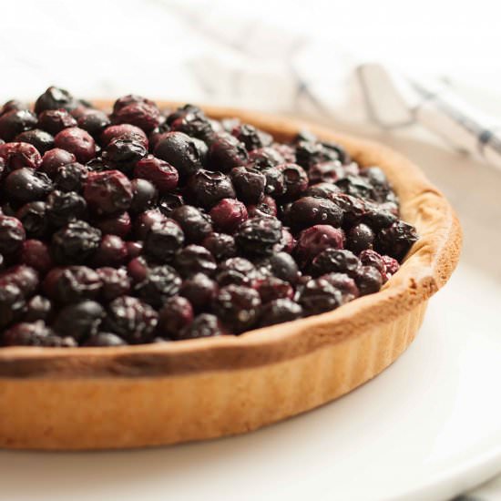 Scandinavian Blueberry Tart - Recipe photo by ScaredyCatKitchen