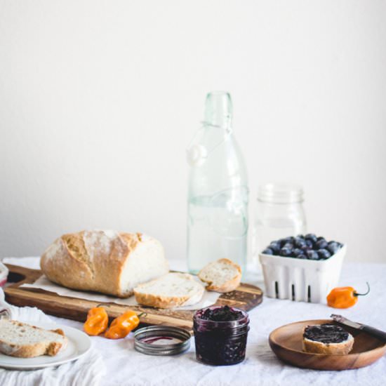 Blueberry Habanero Jam - Recipe photo by butterlustblog