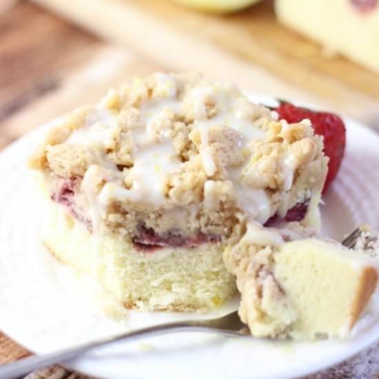 Strawberry Lemonade Coffee Cake - Recipe photo by thegoldlininggirl