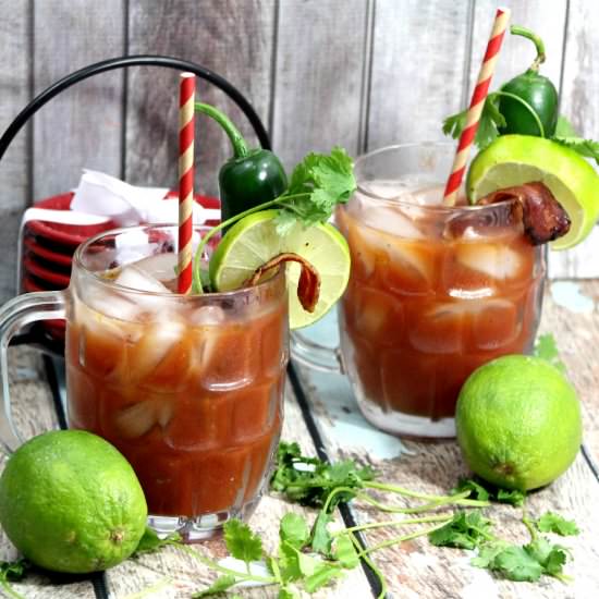 Southwest Bloody Mary with Bacon - Recipe photo by Virtually Yours