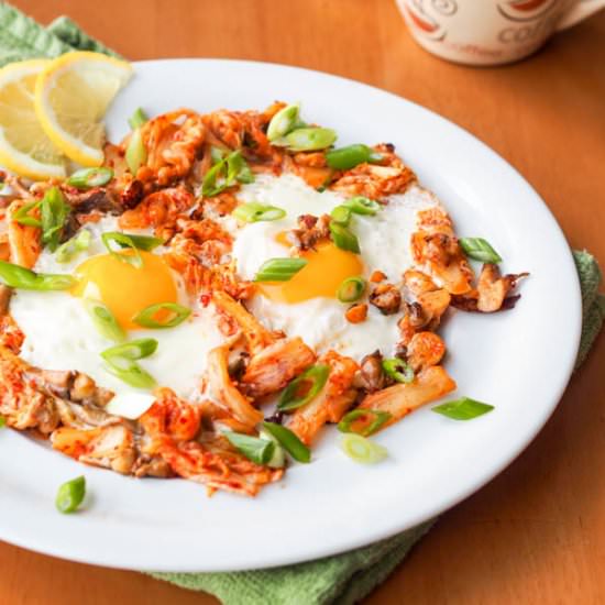 Kimchi Egg Skillet - Recipe photo by avocadopesto