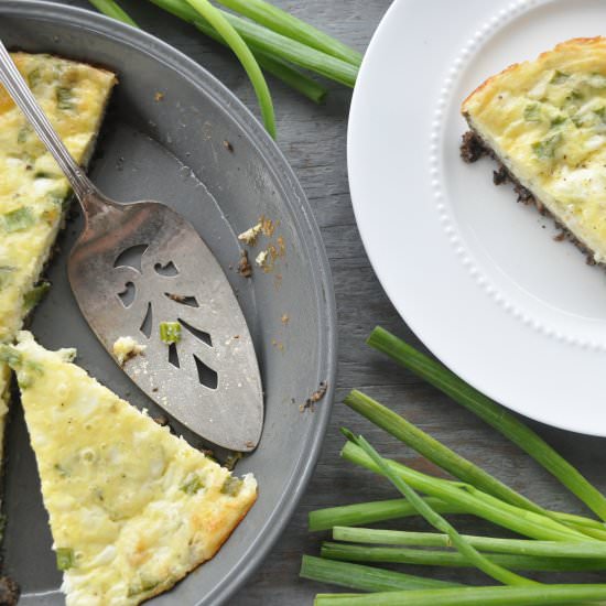 Mushroom Crusted Quiche - Recipe photo by peppereverafter