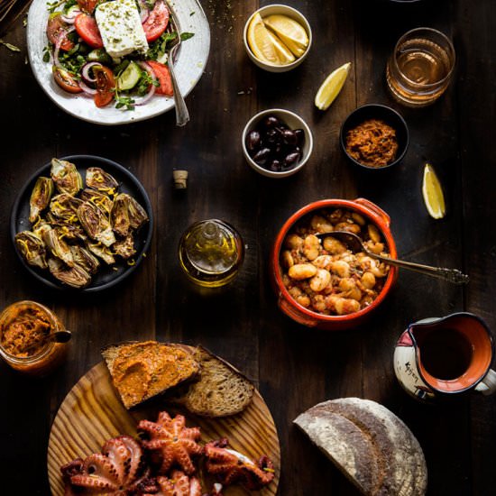 Greek Meze (Mezethes) - Recipe photo by wild greens
