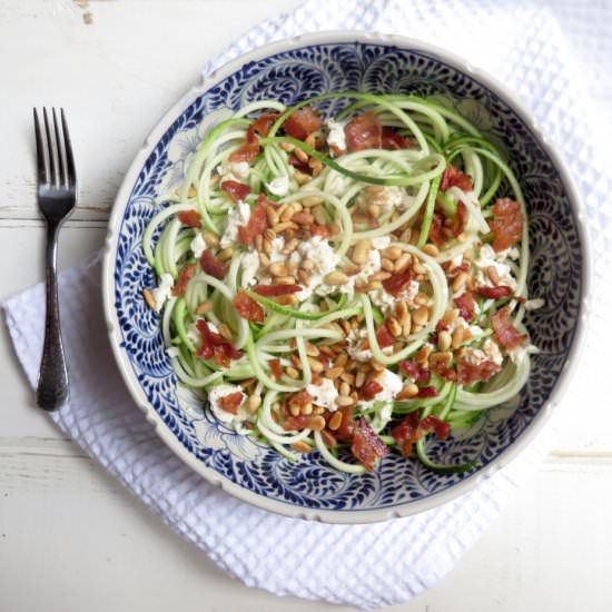 Mustard Zoodles with Bacon - Recipe photo by thetoastedpinenut