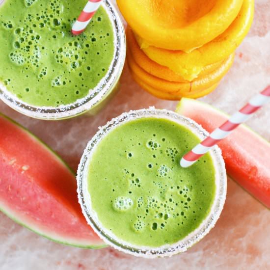 Green Monster Margarita Smoothie - Recipe photo by The Vanilla Plum