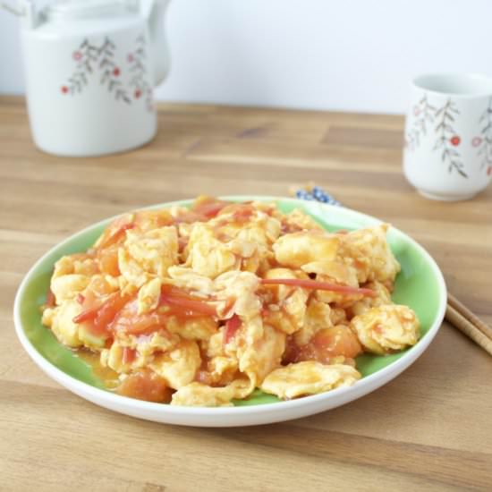 Chinese Scrambled Eggs with Tomato - Recipe photo by yummcious