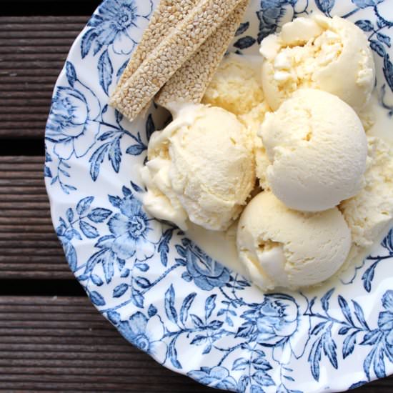 Honey & Milk Ice Cream - Recipe photo by My Little Expat Kitchen