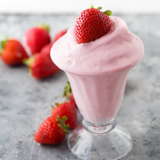 Homemade Strawberry Frosty - Recipe photo by chelseasmessyapron