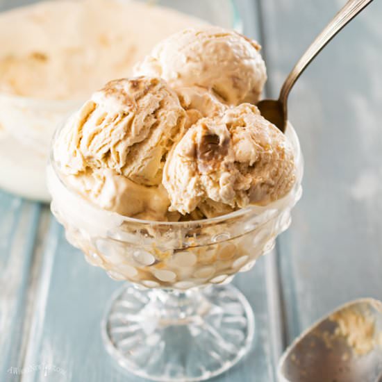 Spiced Maple Caramel Ice Cream - Recipe photo by awholenewtwist.com