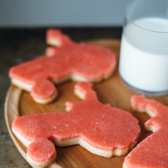 Coconut Marzipan Tractor Cookies - Recipe photo by molly yeh