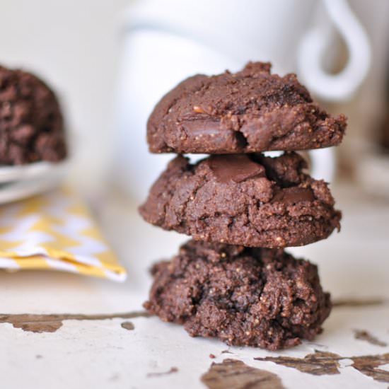 Chocolate Peanut Butter Cookies - Recipe photo by mypurplespoon