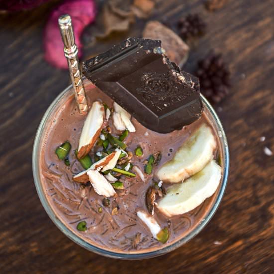 Creamy Chocolate Vermicelli Pudding - Recipe photo by Anu@MyGingerGarlicKitchen