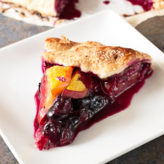 Peach & Blueberry Galette - Recipe photo by cakenknife