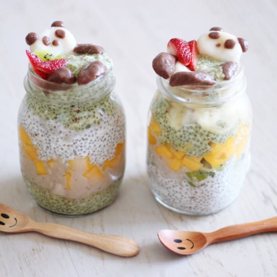 Panda's Chia Pudding Parfait - Recipe photo by Yukitchen