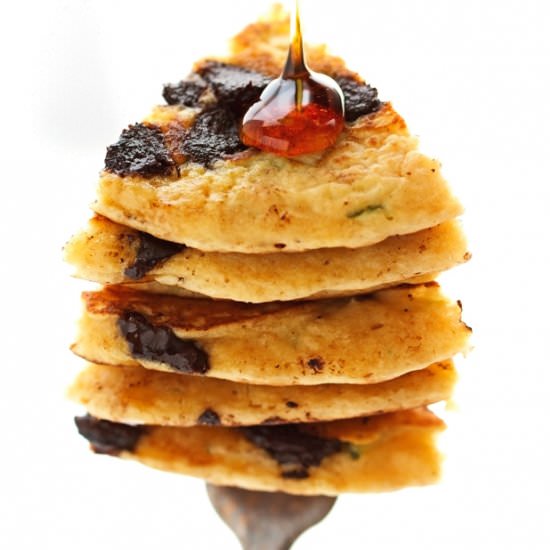 Zucchini Chocolate Chip Pancakes - Recipe photo by littlespicejar