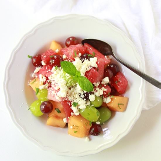 Fresh Fruit, Feta, and Mint Salad - Recipe photo by cookingwithruthie