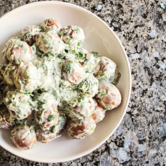 Creamy Buttermilk Potato Salad - Recipe photo by Lisa G Cooks