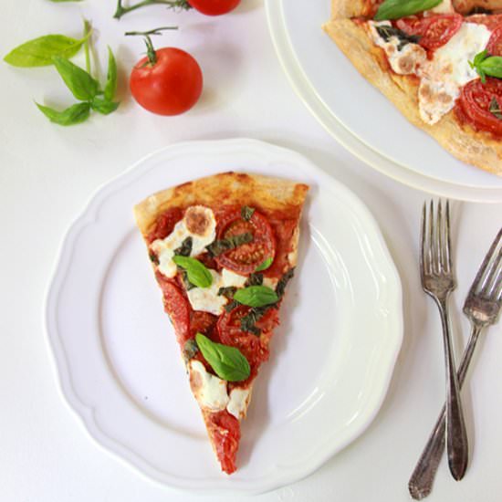 Pizza Margherita - Recipe photo by cookingwithruthie