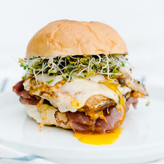 Sriracha Cabbage Fried Egg Sandwich - Recipe photo by theadventuresofbobandshan