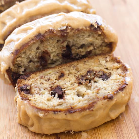 Chocolate Chip Banana Bread - Recipe photo by a latte food