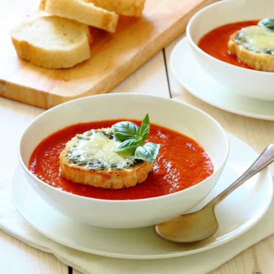 Roasted Red Pepper & Tomato Soup - Recipe photo by sliceofkitchenlife