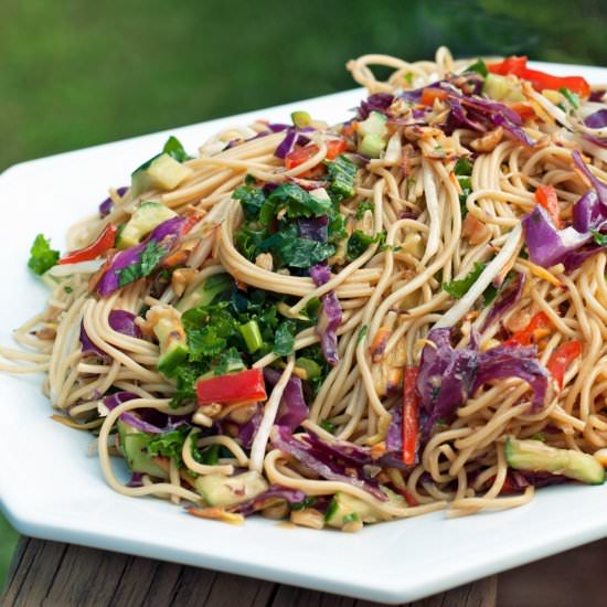 Asian Inspired Noodle Salad - Recipe photo by alialamode