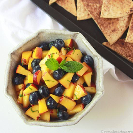 Peach Blueberry Salsa - Recipe photo by cookingwithruthie