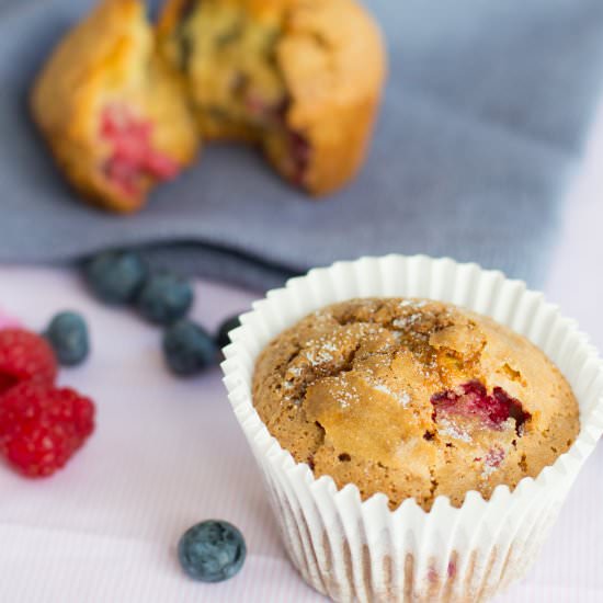Mixed Berry Muffins - Recipe photo by foodandfitnessalways