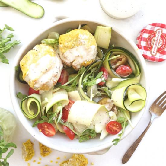 Vegan Falafel Salad - Recipe photo by thewacovegan