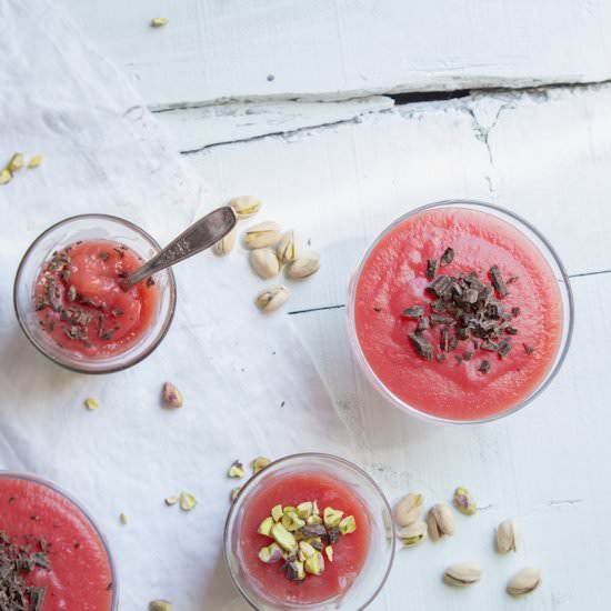 Refreshing Watermelon Pudding - Recipe photo by OurItalianTable