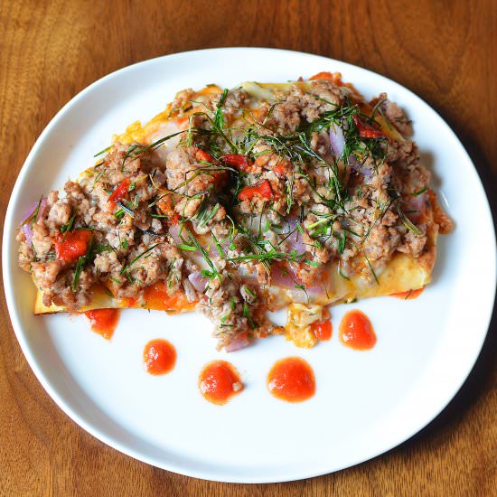 Harissa Flat Bread - Recipe photo by Oya Come Chop