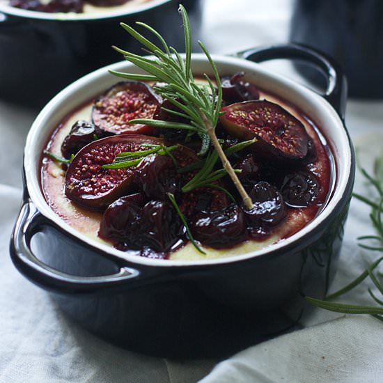 Creamy Goat Cheese Polenta - Recipe photo by cookingforkeeps