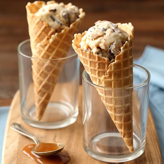 Caramel Waffle Cone Ice Cream - Recipe photo by chocolatemoosey
